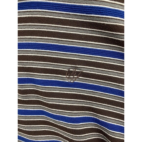 Sean John Polo Shirt 1/4 Button Men's Size XXL Blue Gray Original Fit  Striped - Picture 10 of 14